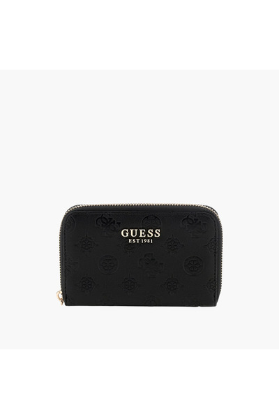 Guess Embossed Logo Zip Wallet