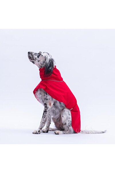 Pawstar Red Colombia Prime Dog Raincoat for Medium and Large Breeds Dog Clothing Waterproof Rain