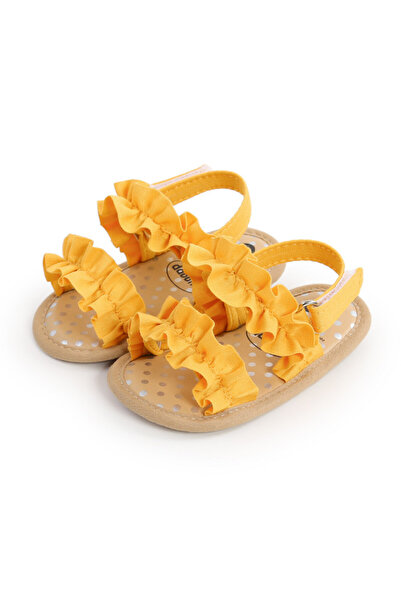 BebeNou Sandale galbene cu volane MDM2010-3 3-6 luni