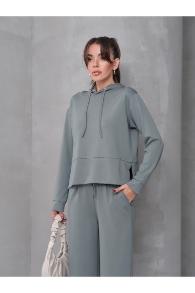 Paw Garage Women's Erona Modal Fabric Hooded Bottom-Top Set