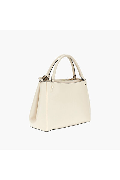 Guess Elegant Trapezoid Handbag with Charm