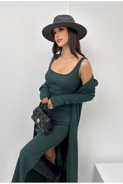 EYYE Cardigan lung Rochie lungă Set din două piese