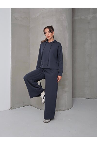 Paw Garage Women's Erona Modal Fabric Hooded Bottom-Top Set