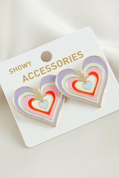 ZERO LAND أقراط LVSQVR كالر الجديدة للموسم (141707) مطلية بالمينا - أصفر