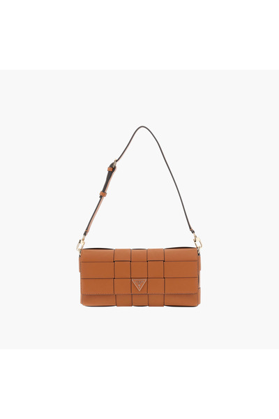 Guess Woven Flap Shoulder Bag
