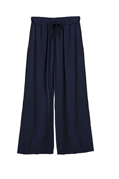 Soul Women's Elastic Waist Trousers - 32206Pnt - Navy