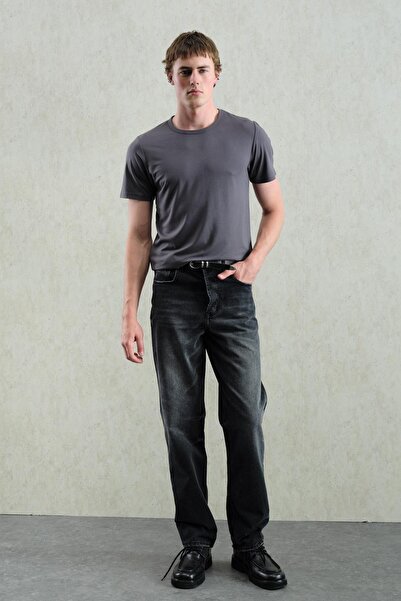 GIESTO Regular Fit Brown Jeans with Laser Effect