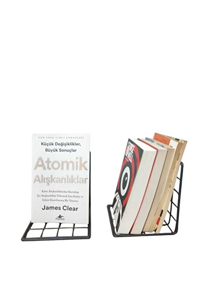 GO DEKOR İkili Metal Dekoratif Masaüstü Kitaplık 15x15cm