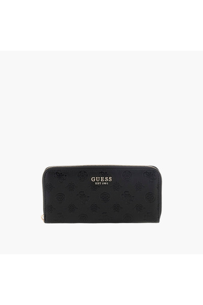 Guess Embossed Logo Zip Wallet