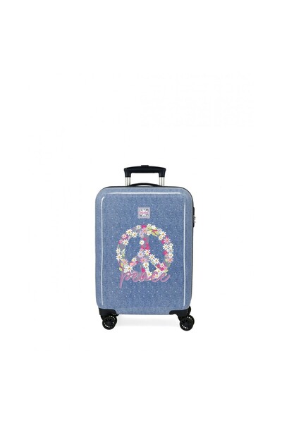 Roll Road Troler copii, Peace, ABS, valiza mica, multicolora, 38x55x20 cm
