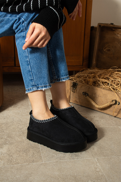 irmona AYA SİYAH KISA İÇİ TÜYLÜ KIŞLIK MİNİ UG TERLİK BOT