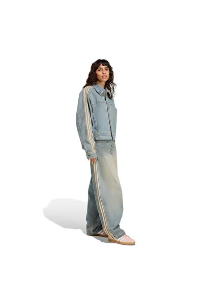 adidas Jachetă albastră pentru femei P ESS DENIM JKT JY2872