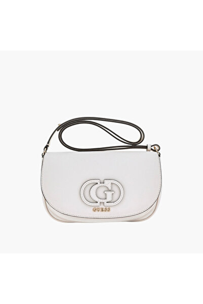 Guess حقيبة كروس بقلاب مزخرفة