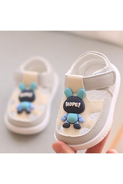 BebeNou Sandale gri cu vârful închis și talpă fildeș - Hope MD2025SU25-3-de10