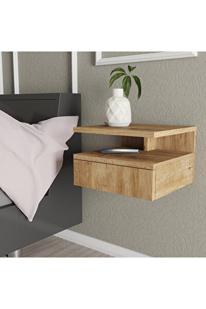 Remaks Bolive Kapaklı Raflı Duvara Monte Komodin - Atlantik Çam