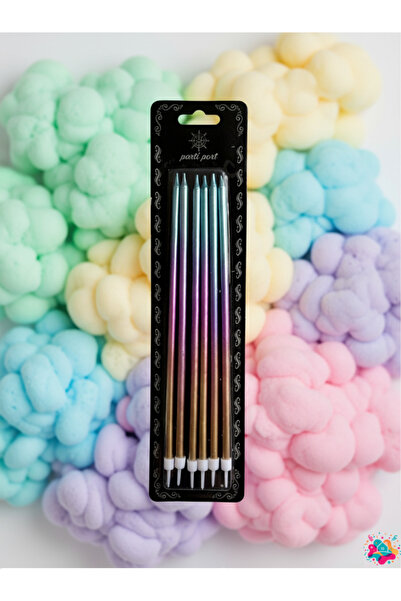 Joyane شموع جمالية متدرجة الألوان، عبوة من 6 قطع - شموع أعياد الميلاد والحفلا...