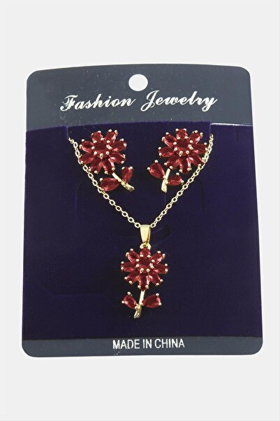 ZERO LAND LVSQVR مجموعة قلادة من حجر الزركون (152614) - أسود