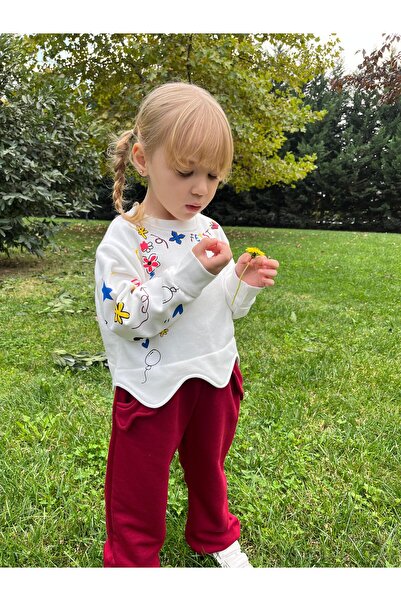 YİGİT BUTİK Flower cu imprimeu Crop Model Fata set