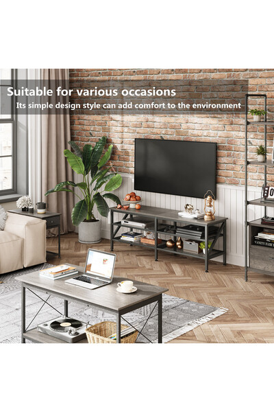 Zztcmp Tv Table,TV Cabinet,TV Stand with double storage space