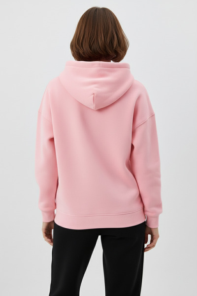 uyguntarz Unisex Soft Textured 3 Thread Happy Cherry Design B Printed O Oversized Sweatshirt