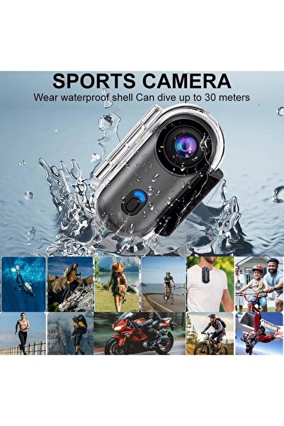 HYX 4K Wearable Mini Sports Camera with Magnetic Mount – Compact Action Camera, 120-Minute Battery, Wi