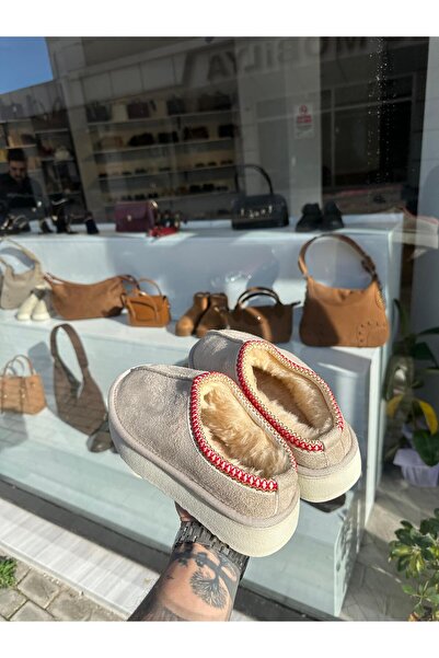 STİL SİDELYA Kadın Yeni Sezon Içi Tüylü Kalın Taban Kışlık Terlik