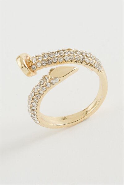 ZERO LAND LVSQVR خاتم مرصع بحجر الزركون (84704) - لون فضي