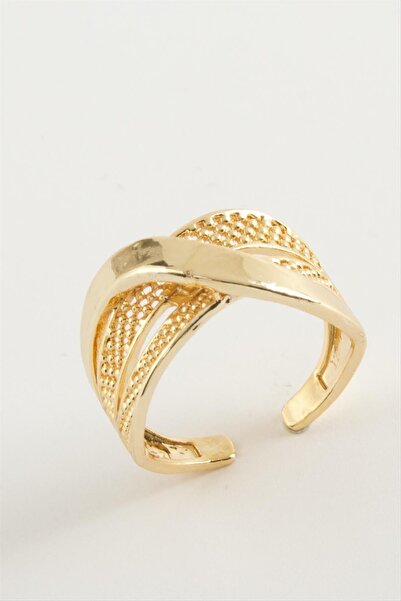 ZERO LAND Lvsqvr Wrapped (84737) Metal Ring-Yellow