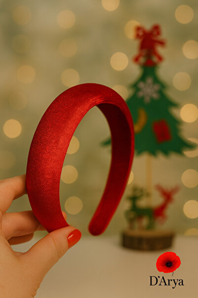 Darya D’Arya Burgundy Red Velvet Padded Curved Handmade Women's Hair Crown – ...