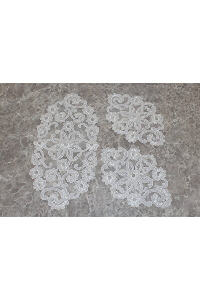 HUZUR ÇEYİZ Kilis İşi Sarmaşık 3-Piece Coffee Table Set