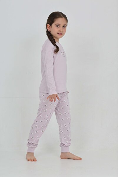 Toontoy Girl's Butterfly Printed Pajama Set