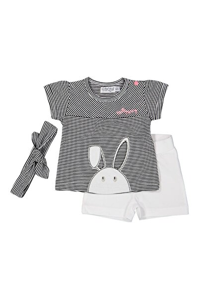 Dirkje 2-piece baby set Bunny: t-shirt & shorts + headband