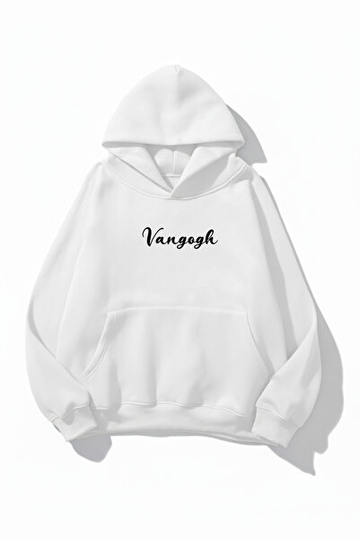 uyguntarz Unisex Soft Textured 3 Thread Vangogh Design B Printed O Oversized Sweatshirt