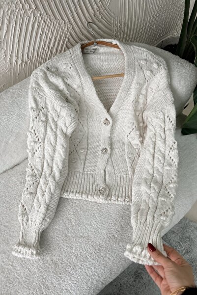 Poliyance Derin Ekru Hırka