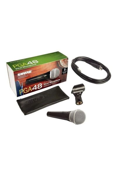 Shure Cardioid Dynamic Vocal Microphone PGA48-QTR-E Black
