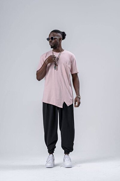 Superbluemexico Unisex Black Pleated Baggy Trousers