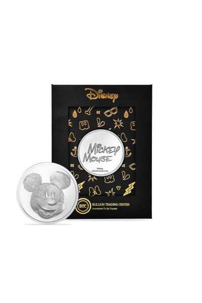 Disney Mickey Mouse Silver Coin - 999 Silver BTC - 10 g