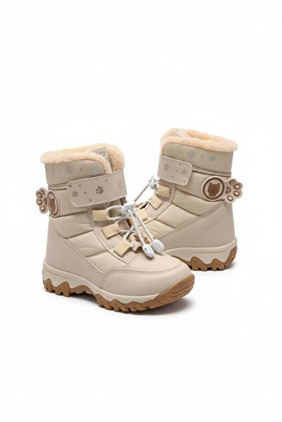 Moda Kadıköy ДІВЧАТКА БЕЖЕ КУРЛЮЧА СТІЙКА ДО ХОЛОДУ ВОДОНЕПРОНИКНА СНІГОВА ЧОБІТКА