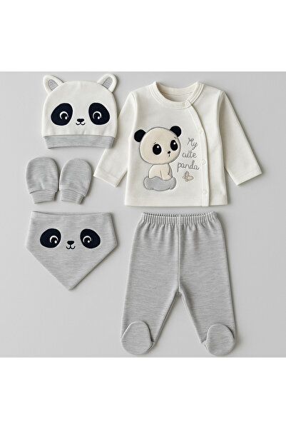 Selvira 5 Piece Newborn Baby Set / Cotton Hospital Discharge Set / Baby Boy