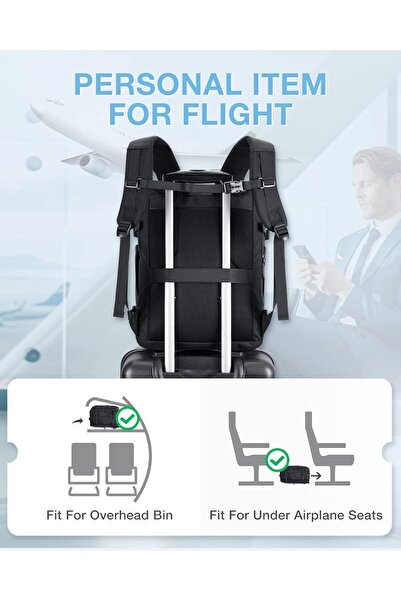 BAGSMART Travel Laptop Backpack, 40L Expandable Airline Approved Carry On with Packing Cubes