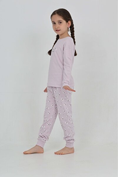 Toontoy Girl's Butterfly Printed Pajama Set