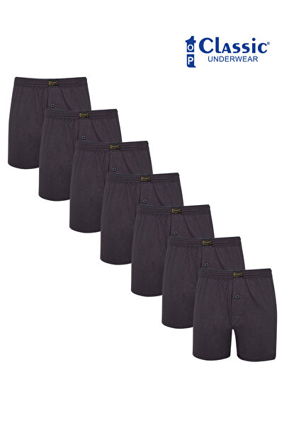 top classic underwear TOP CLASSİC 7’Lİ FÜME ERKEK HAVLUBEL BOXER