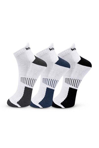 White Leaf Men’s Sneaker Half-Terry Low-Cut Socks – 3 Pairs, Breathable, Stay...