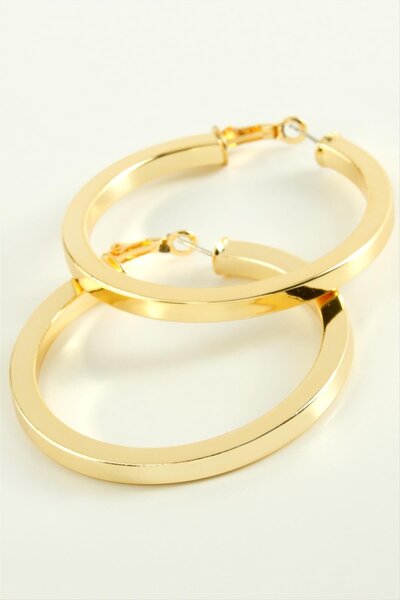 ZERO LAND أقراط دائرية من LVSQVR مقاس 6 (150323) سم - لون فضي