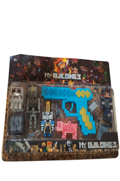 Pofika My Buıldıngs 12 Parça,Silah Lego Xl Aksesuarlı Minecraft Fiğür Seti