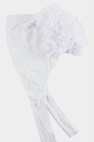 ZERO LAND Lvsqvr Stitch-Free (151447) Ruffled Bonnet-White