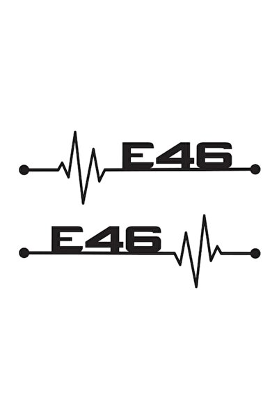 Oracal 651 Set 2 stickere auto pentru BMW E46, I love E46, Culoare Neagra, 30...