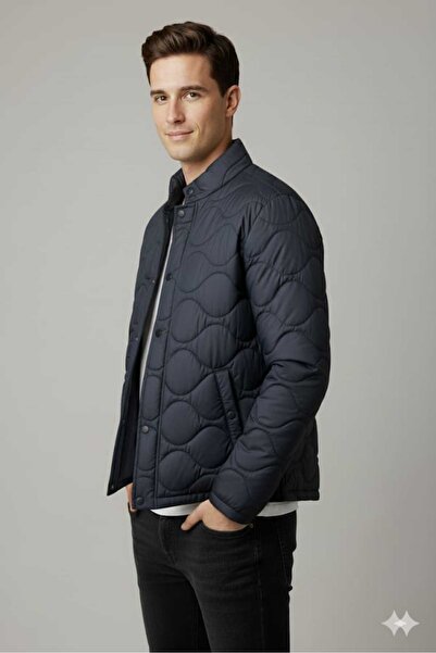 ganini Güncüoğlu 1St Quality Fabric with Inner Fiber External Quilted Men's Puffer Jacket