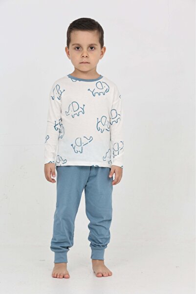 Toontoy Σετ πιτζάμες Boy Elephant Panel με τύπωμα
