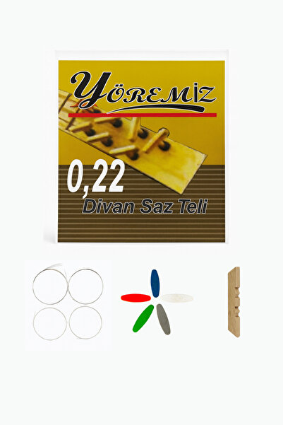 YÖREMİZ 0.22 Divan Saz Wire Professional Long Handle Binding Wire (with Tezene and Bridge Gift)